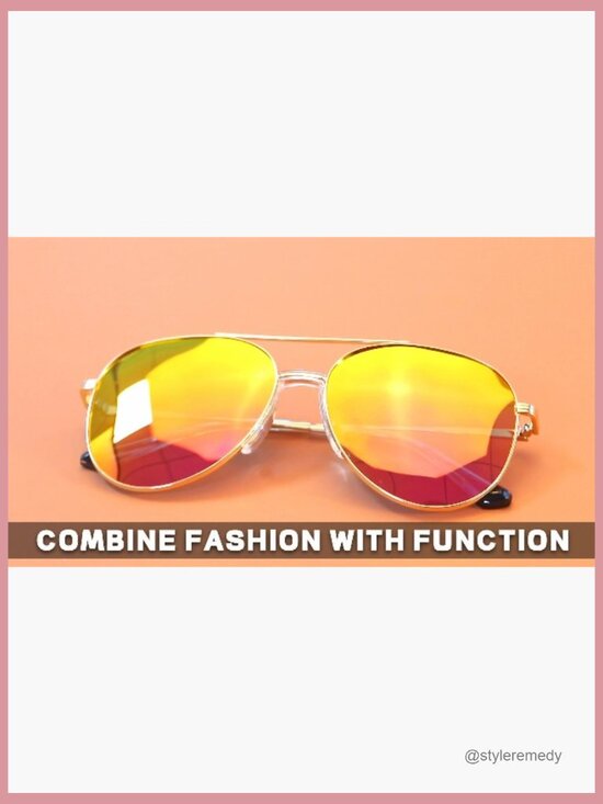 Polarized Aviator Sunglasses with Tangle-Free Design and UV Protection main image 4